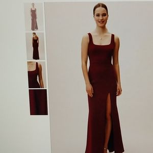 BHLDN Adena Dress Bordeaux/maroon/burgundy